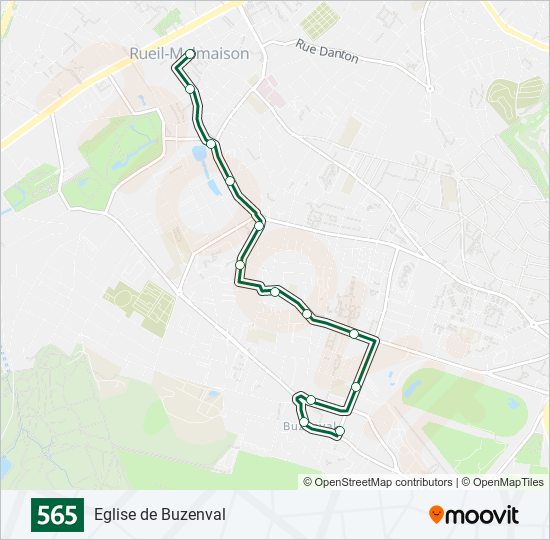 Mapa de 565 de autobús