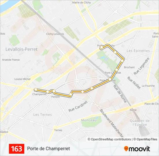 163 Bus Line Map