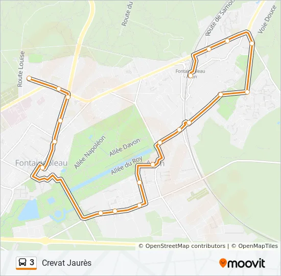 Show Me The Route 3 Route: Schedules, Stops & Maps - Crevat Jaurès (Updated)