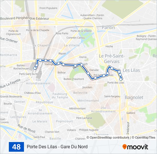 Mapa de 48 de autobús