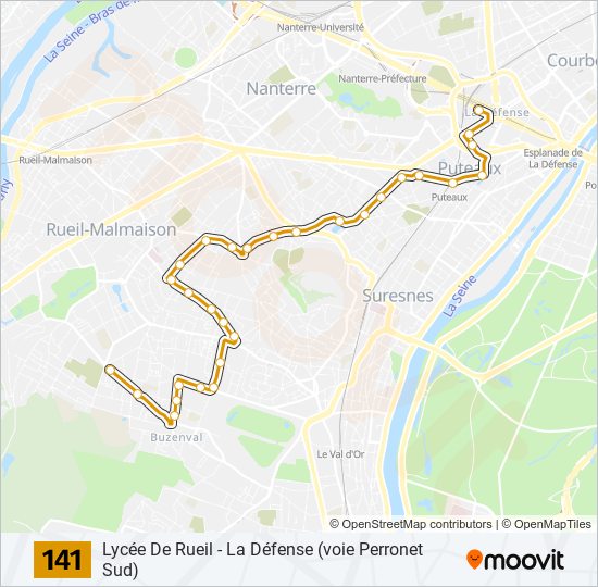 141 Route: Schedules, Stops & Maps - La Défense (Voie Perronet Sud ...