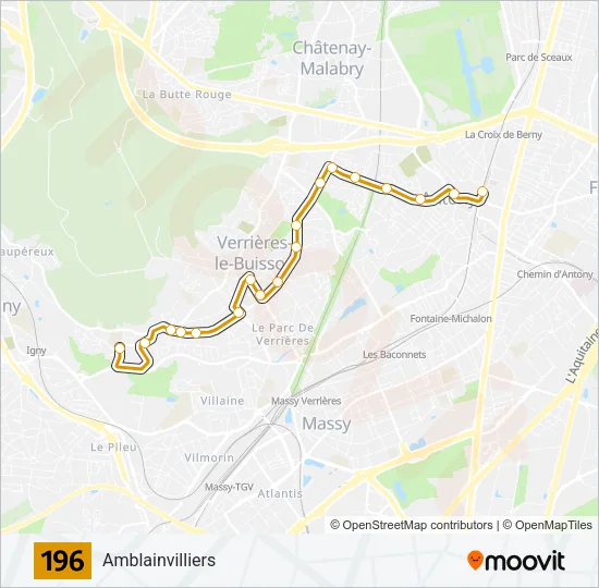 196 Bus Line Map