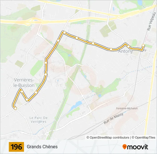 196 Bus Line Map