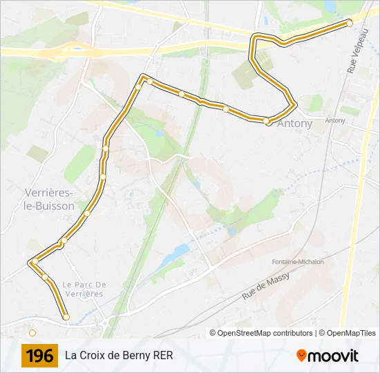 196 Bus Line Map