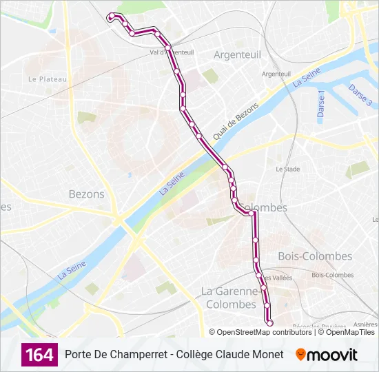 164 Bus Line Map
