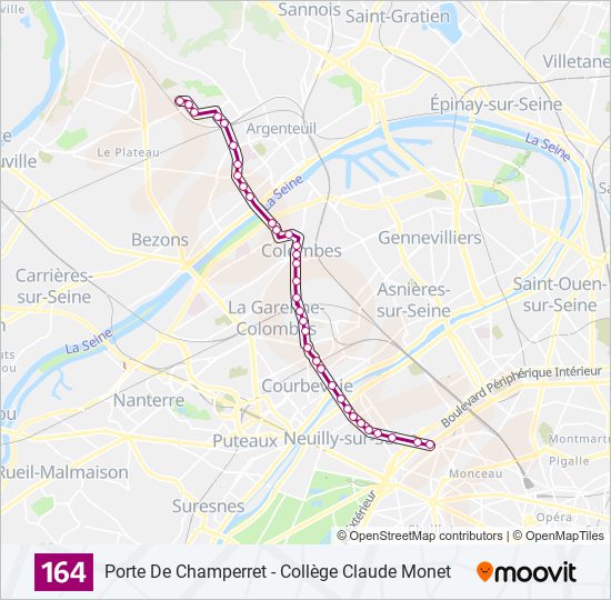 164 Route: Schedules, Stops & Maps - Collège Claude Monet (Updated)