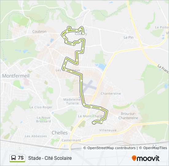 7S bus Line Map