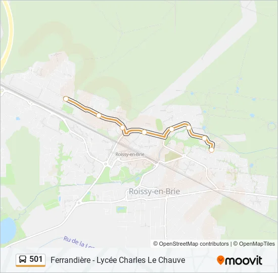 Plan de la ligne 501 de 