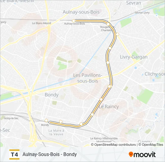T4 Light Rail Line Map