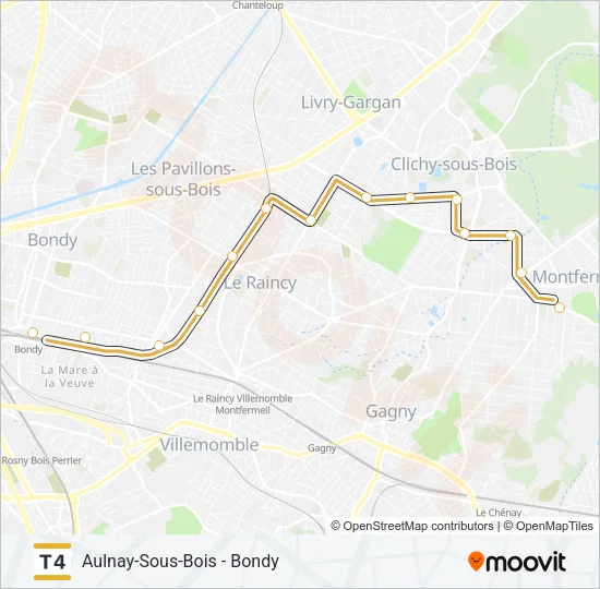T4 Light Rail Line Map