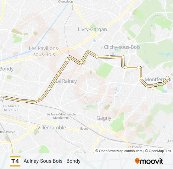 T4 Light Rail Line Map