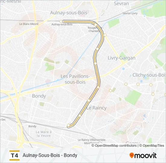 T4 Light Rail Line Map