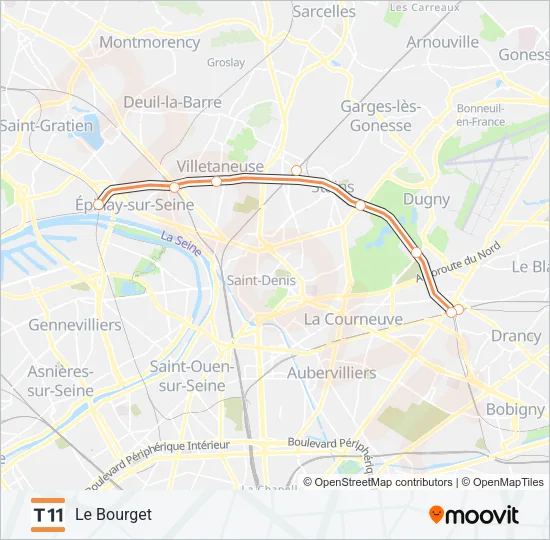 T11 Light Rail Line Map