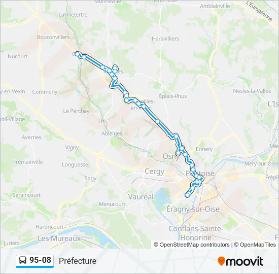 95-08 Bus Line Map