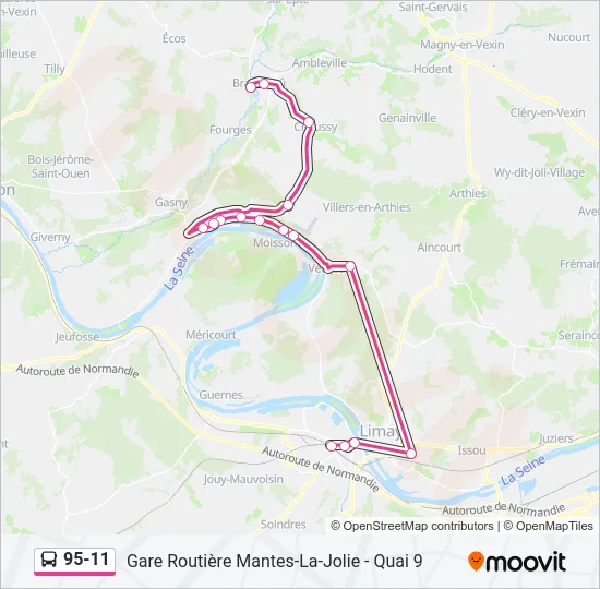 95-11 Bus Line Map