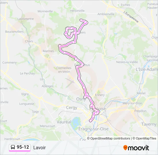 95-12 Bus Line Map