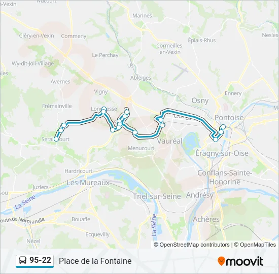 95-22 Bus Line Map