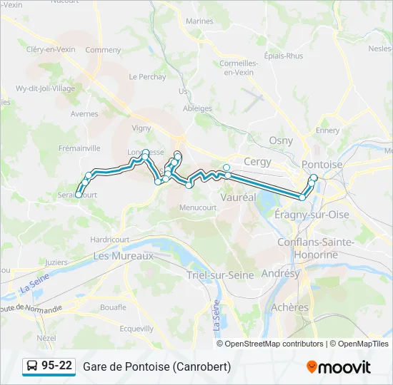 95-22 Bus Line Map