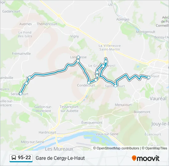 95-22 Bus Line Map