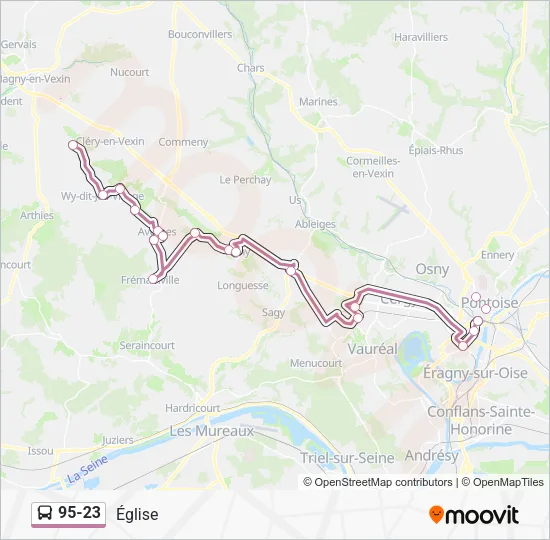 95-23 Bus Line Map