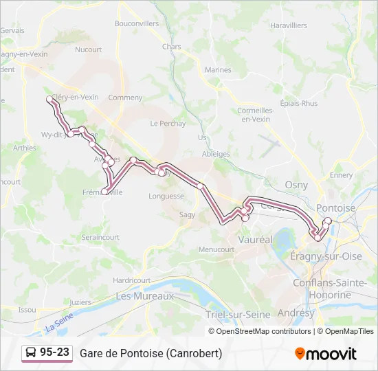 95-23 Bus Line Map