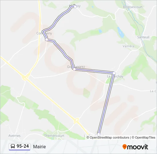 95-24 Bus Line Map