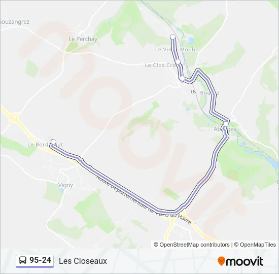 95-24 Bus Line Map