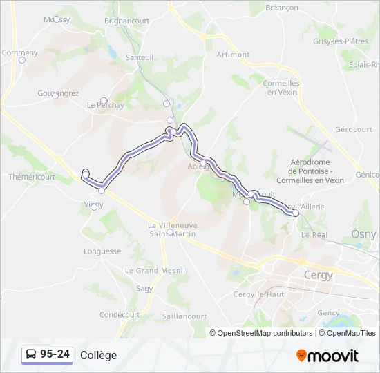 95-24 Bus Line Map