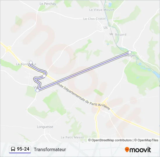 95-24 Bus Line Map