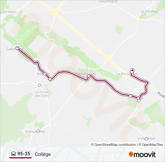 95-25 Bus Line Map