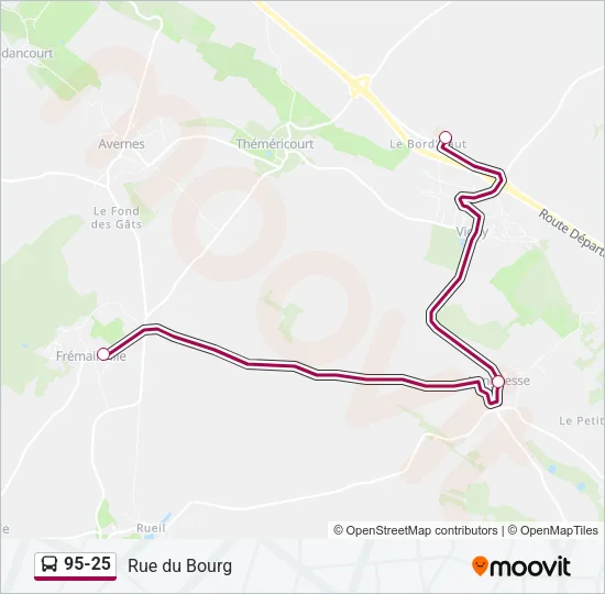 95-25 Bus Line Map