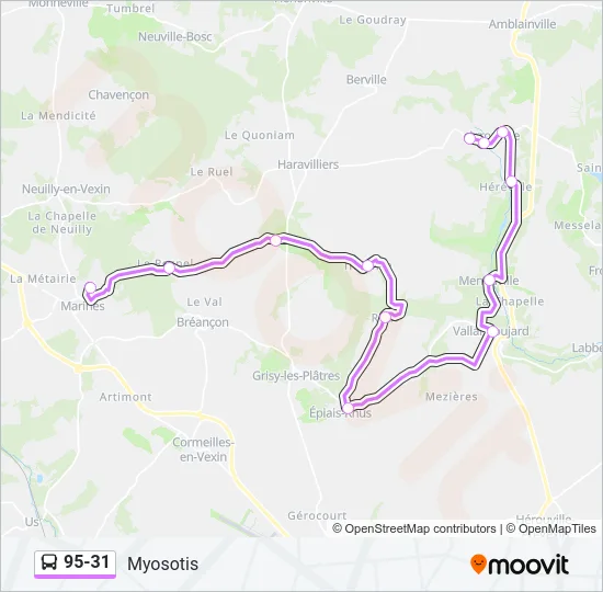 95-31 Bus Line Map