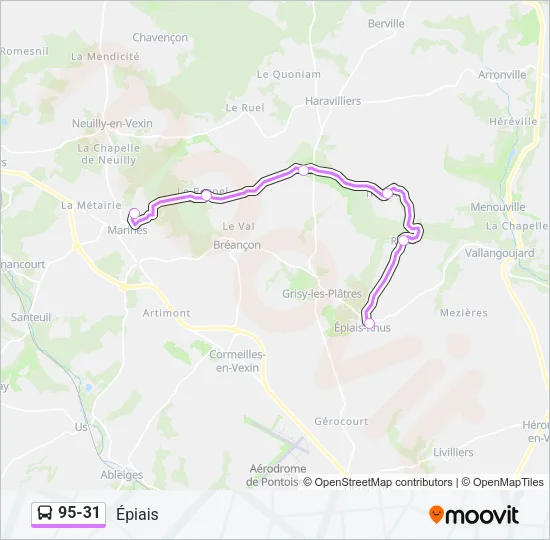 95-31 Bus Line Map