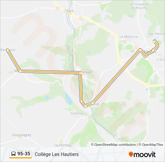95-35 Bus Line Map