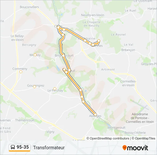 95-35 Bus Line Map