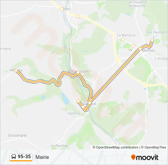 95-35 Bus Line Map