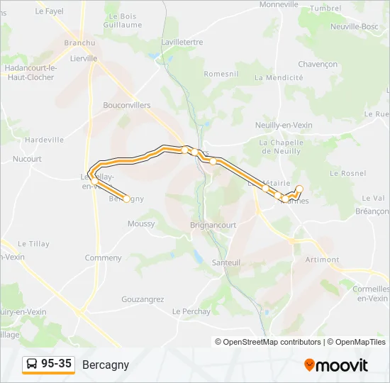 95-35 Bus Line Map