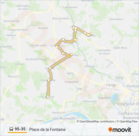 95-35 Bus Line Map