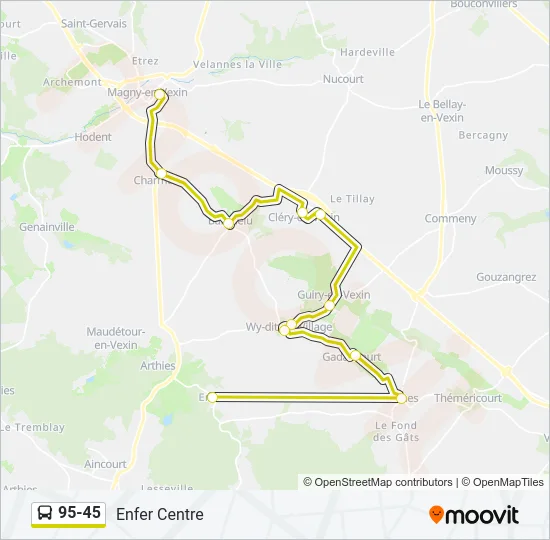 95-45 Bus Line Map