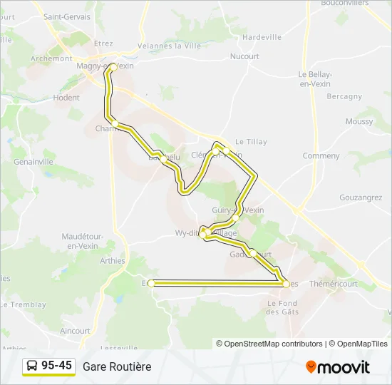 95-45 Bus Line Map