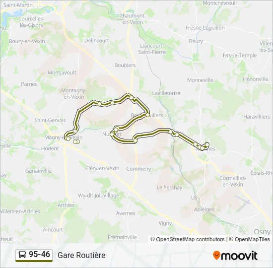 95-46 Bus Line Map