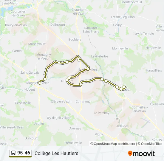 95-46 Bus Line Map