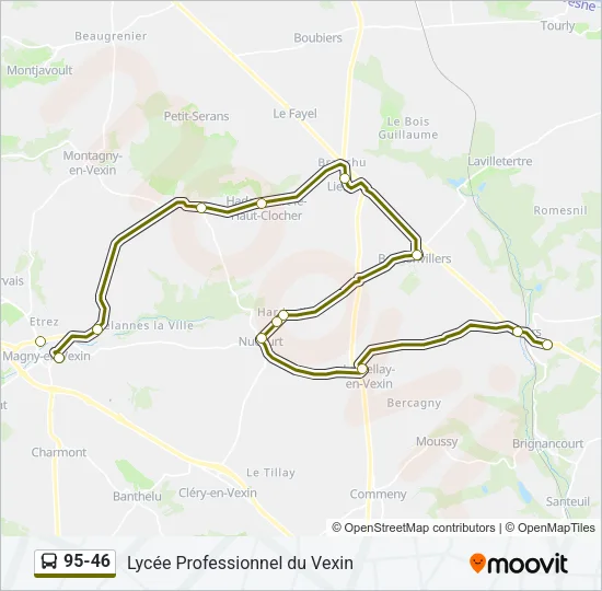 95-46 Bus Line Map