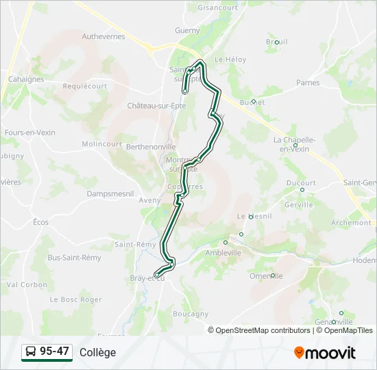95-47 Bus Line Map