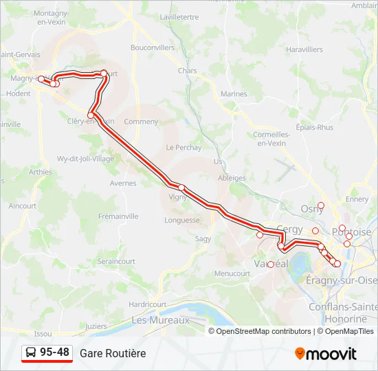 95-48 Bus Line Map