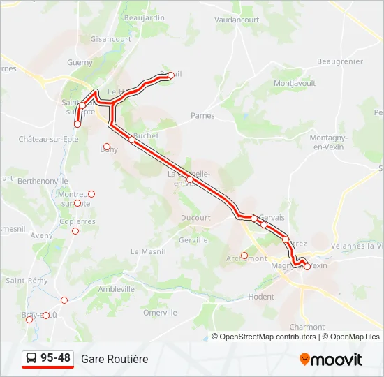 95-48 Bus Line Map