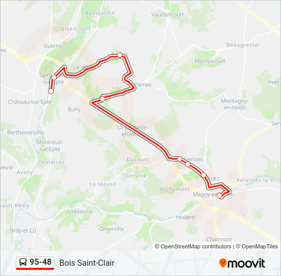 95-48 Bus Line Map