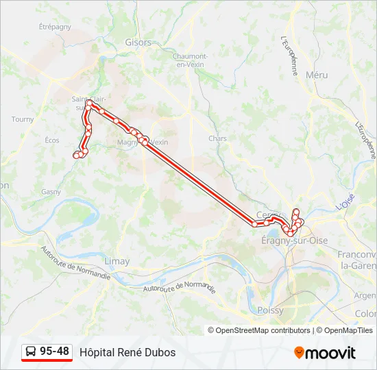 95-48 Bus Line Map