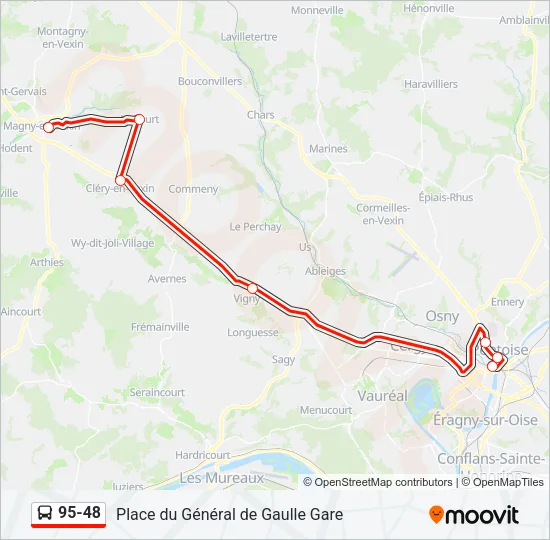 95-48 Bus Line Map