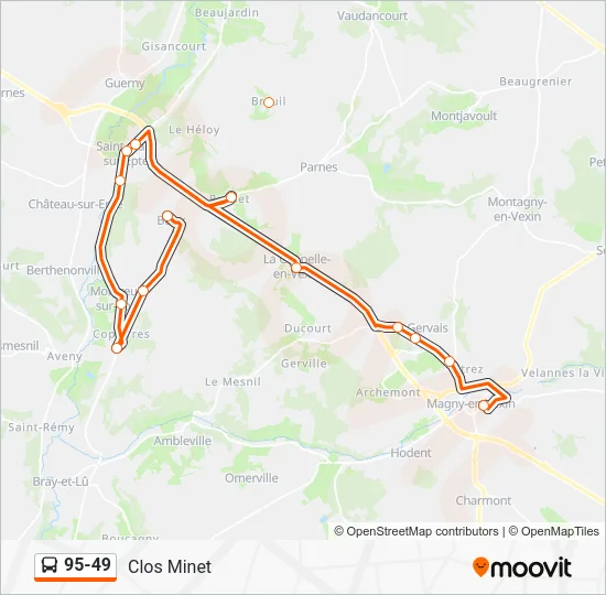 95-49 Bus Line Map